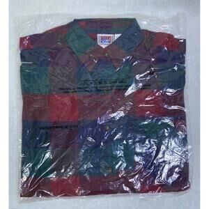 Vintage Deadstock BACKROAD BLUES Small Flannel Button Up Shirt 90s Grunge VTG
